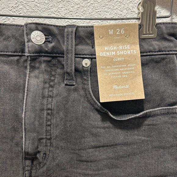 NWT Madewell Curvy High-Rise Denim Shorts in Lunar Wash sz:26 - Picture 6 of 9